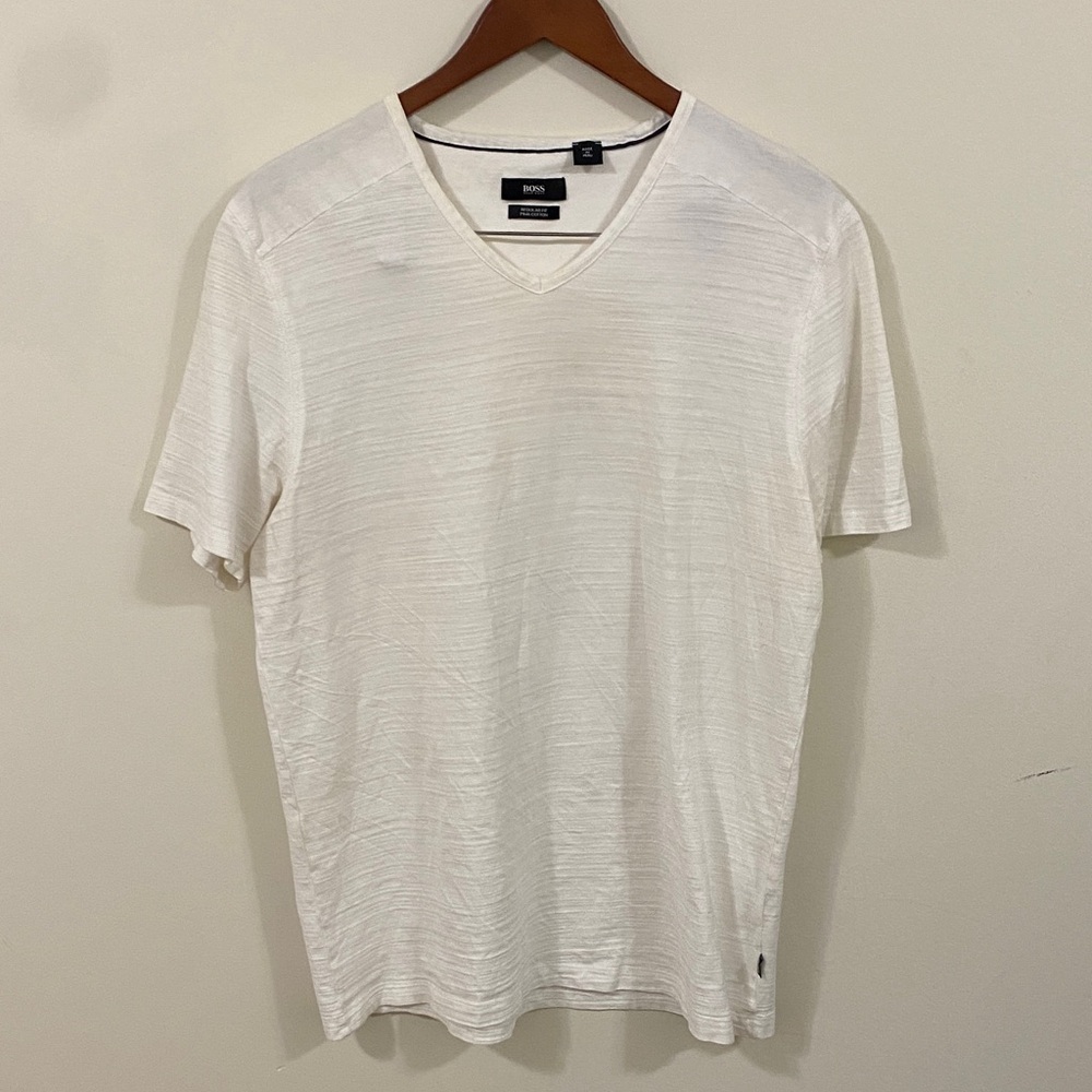 Hugo Boss White Pima Cotton T-Shirt